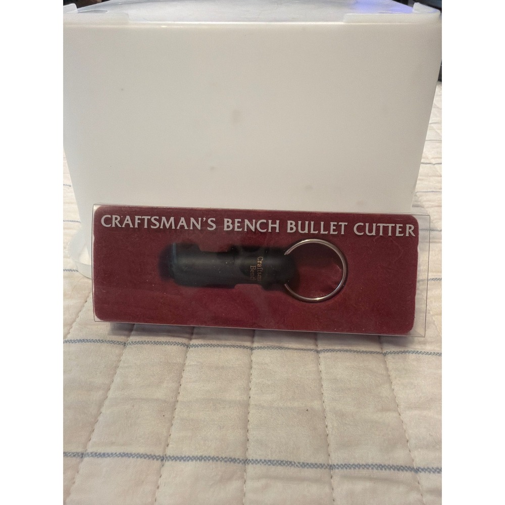 Craftsman's Bench Bullet Cigar Cutter Key Chain Black NOS NIP J.C. Newman